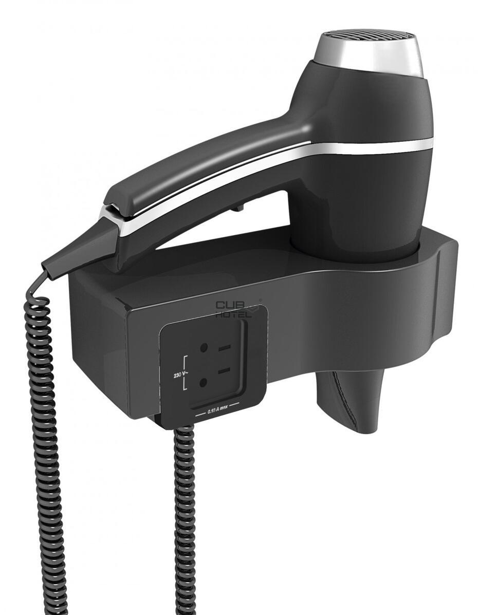 Black Alteo Hair Dryer With Stand And Socket 1875W